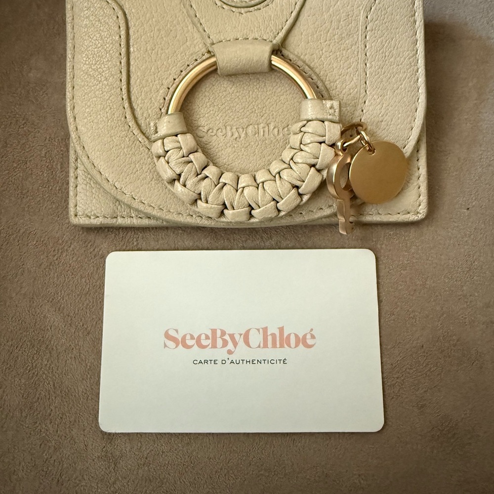 See By Chloe Cream Leather Card Holder
